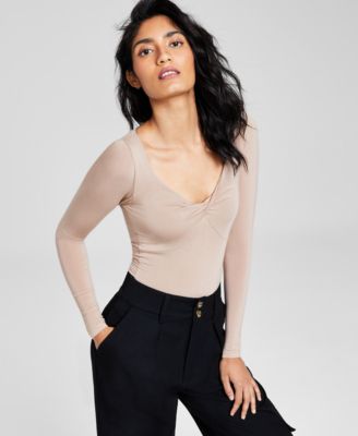 And Now This - Women's Fitted Sweetheart-Neck Bodysuit