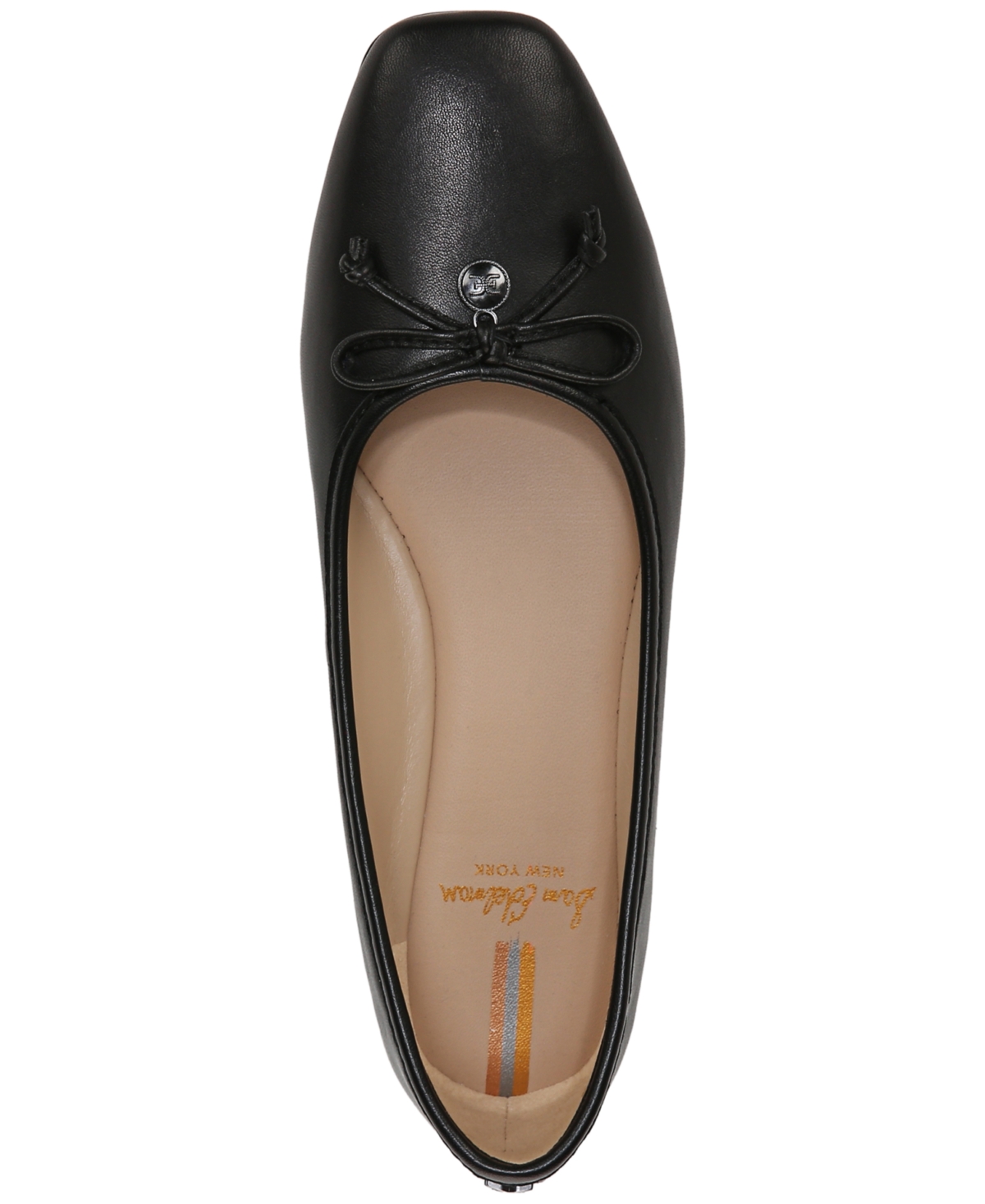 Sam Edelman Women's Meadow Square-toe Bow Ballet Flats In Black