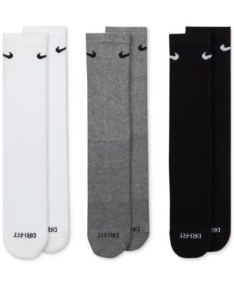 Unisex Everyday Plus Cushioned Training Crew Socks 3 Pairs