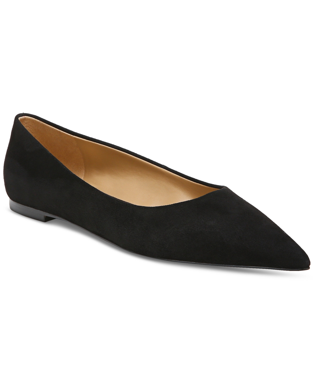Shop Sam Edelman Women's Wanda Pointed-toe Flats In Black Suede