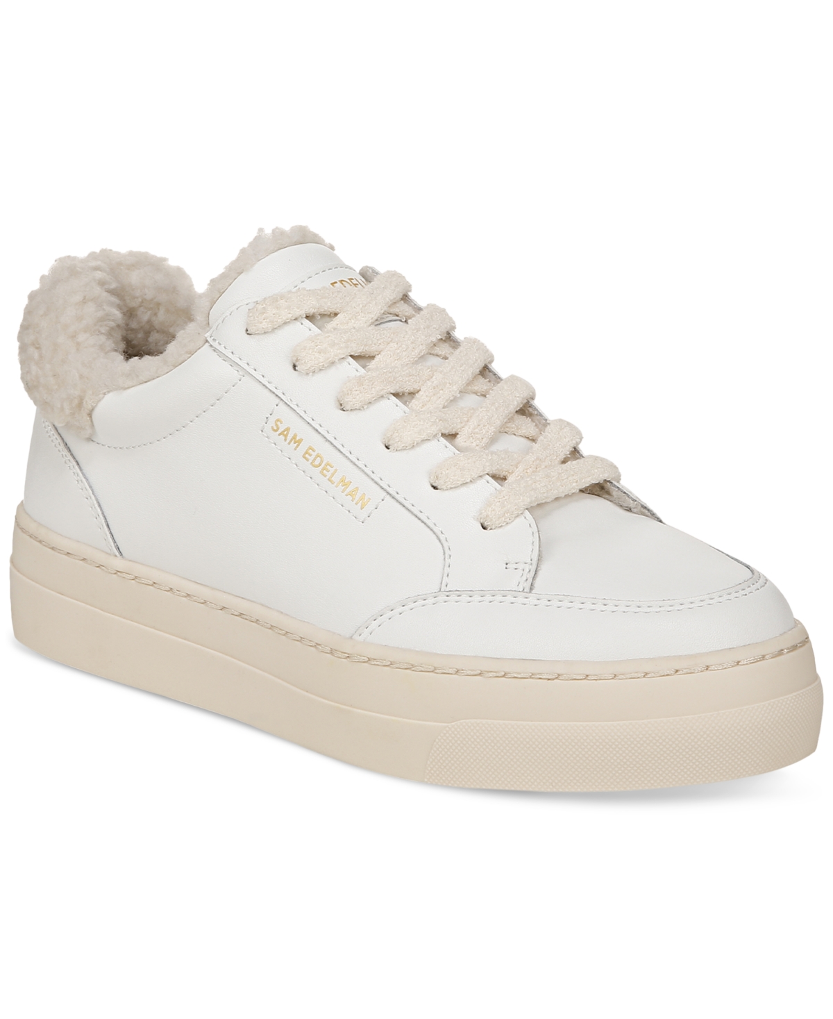 Women's Wess Cozy Lace-Up Low-Top Sneakers - Bright White