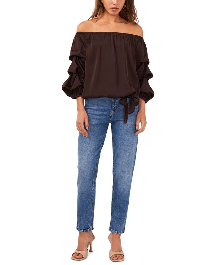 Vince Camuto Women's Bubble-Sleeve Off-The-Shoulder Top - Macy's