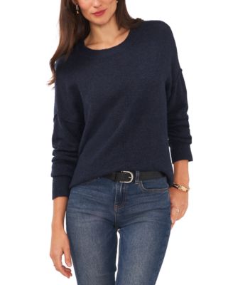 Women's Cozy Crewneck Long-Sleeve Extend-Shoulder Sweater