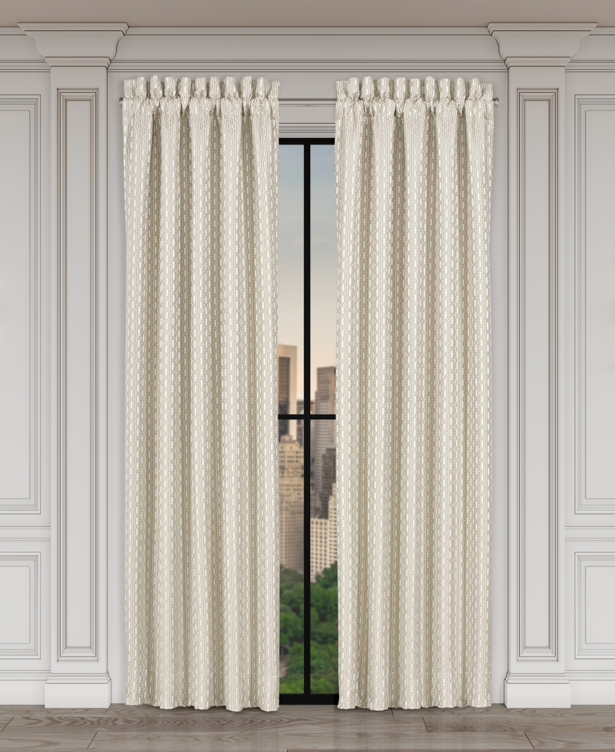 J Queen New York Metropolitan 95" Window Panel Pair In Ivory