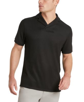 Kenneth Cole - Men's Short Sleeve Camp Johnny Collar Performance Polo Shirt