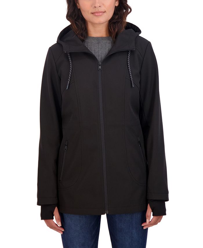 Sebby Collection Sport Women's Soft Shell Jacket with Hood - Macy's
