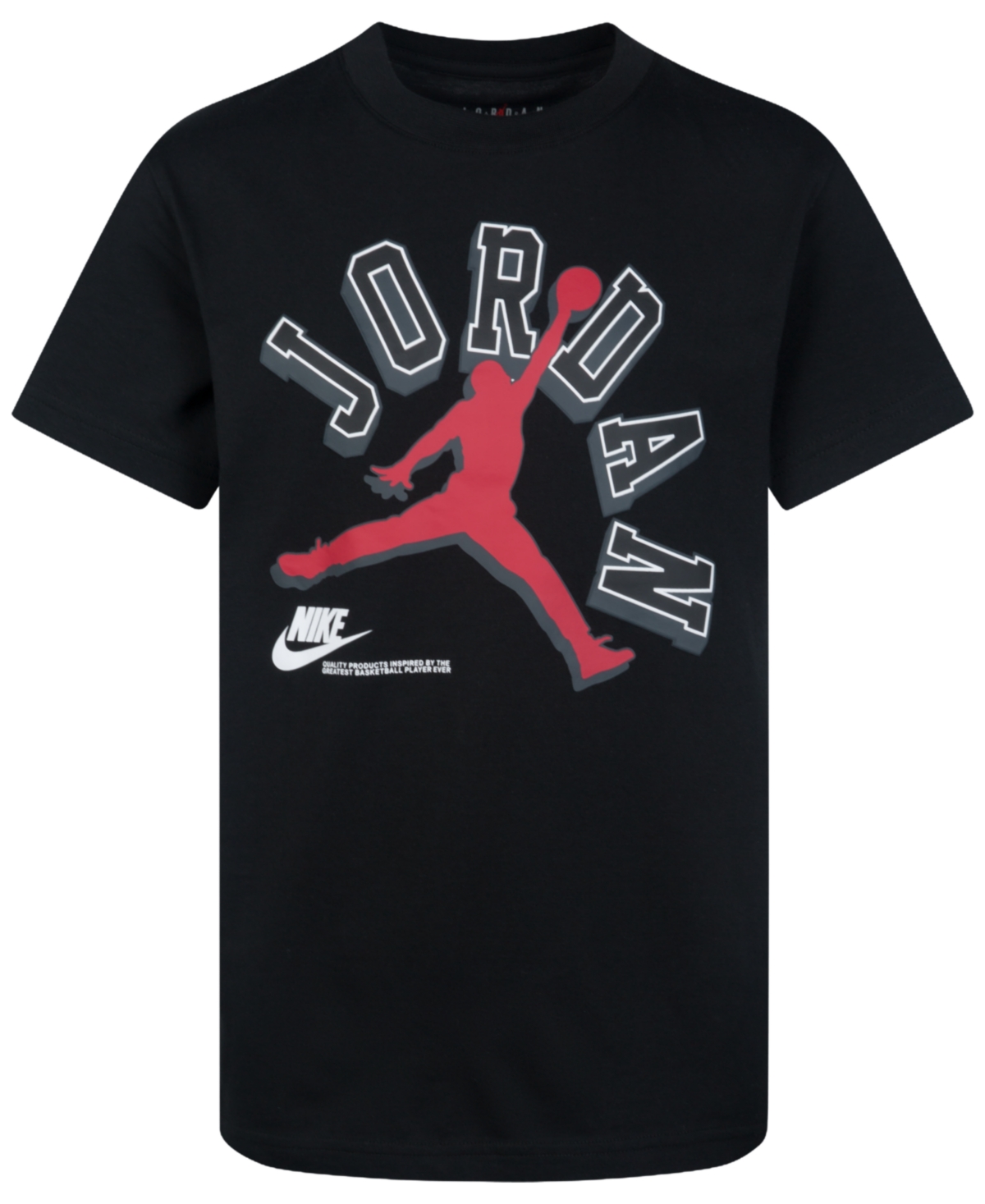 Jordan Kids' Big Boys Varsity Jumpman Short Sleeve T-shirt In Black