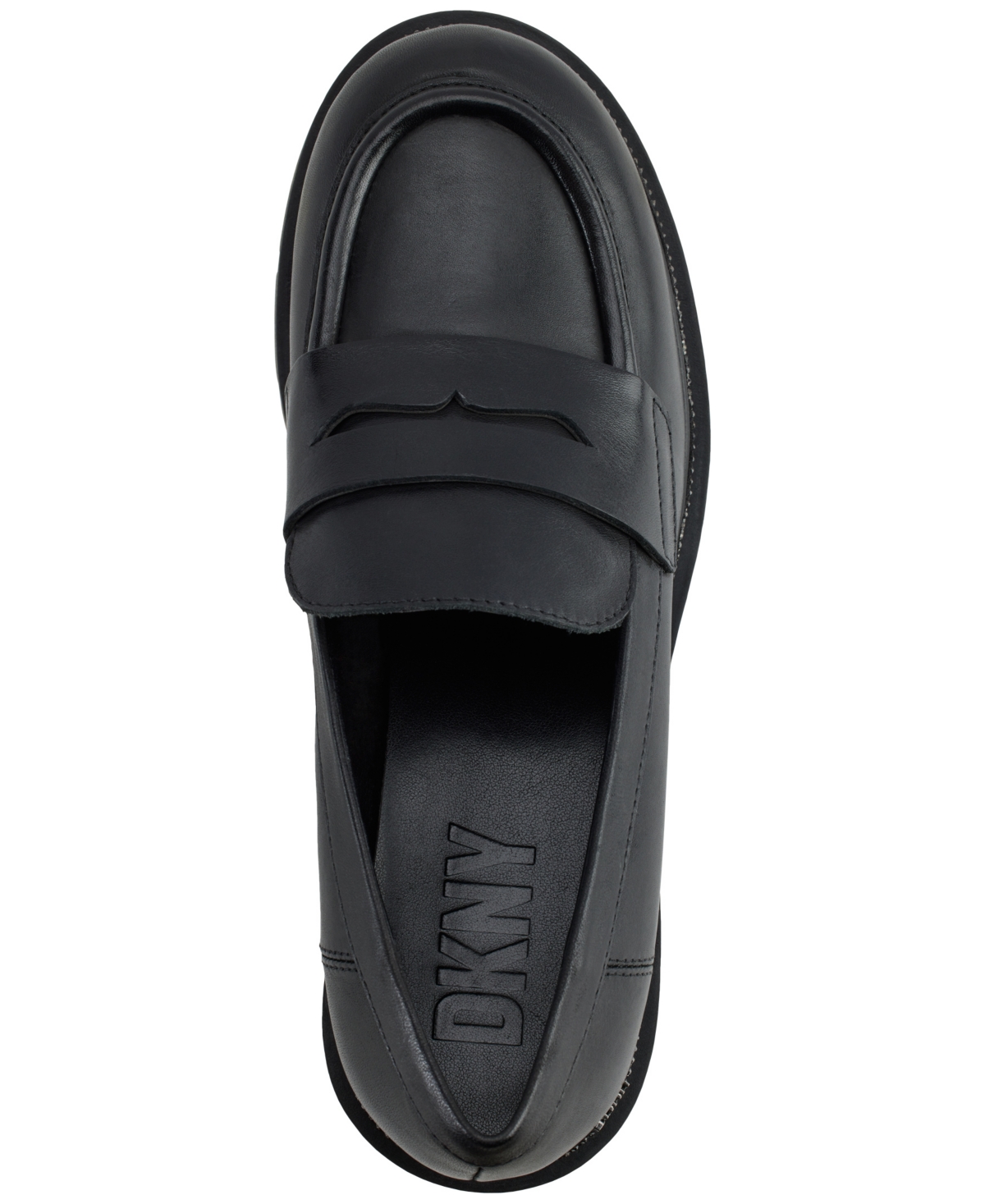Shop Dkny Women's Rudy Slip-on Penny Loafer Flats In Pebble