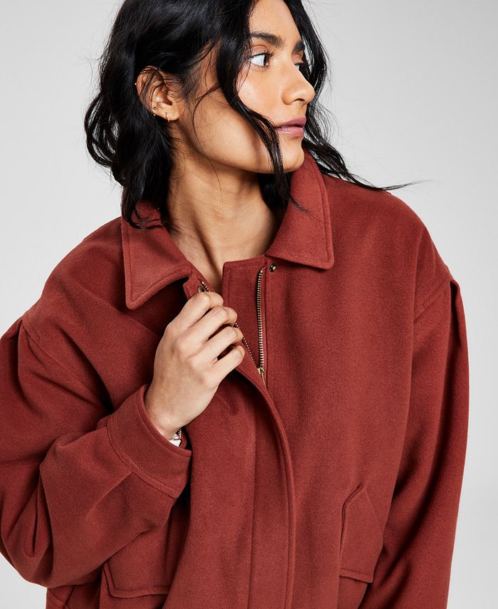 And Now This Women's Collared Bomber Jacket Macy's
