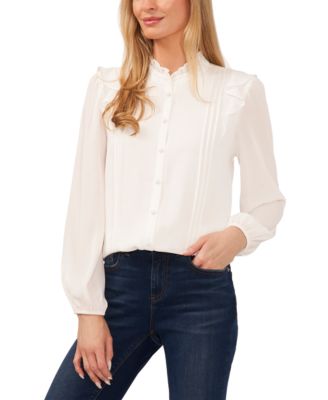 Macy's ruffle blouse on sale