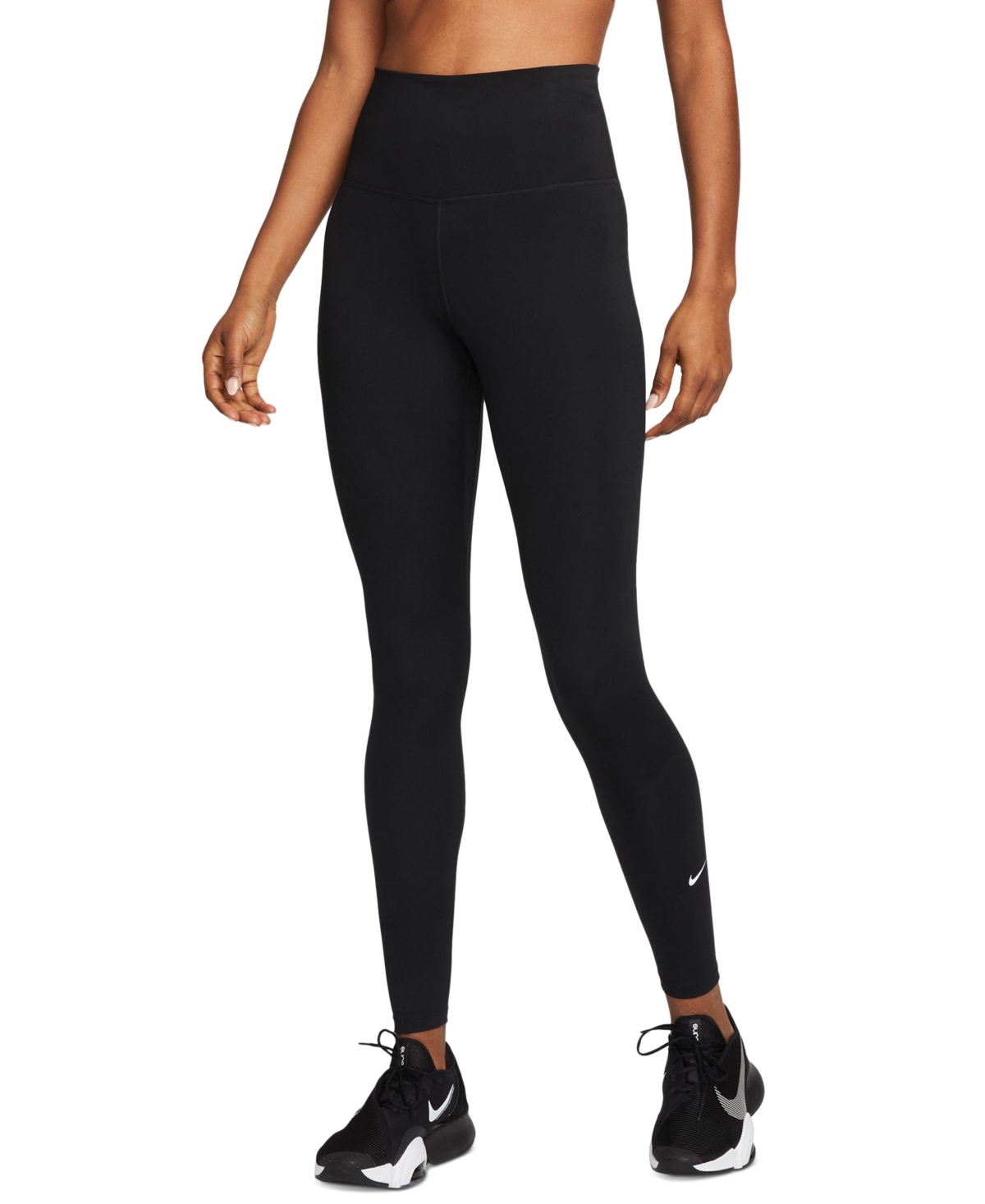 Shop Nike Women's One High-rise Leggings In Black,white