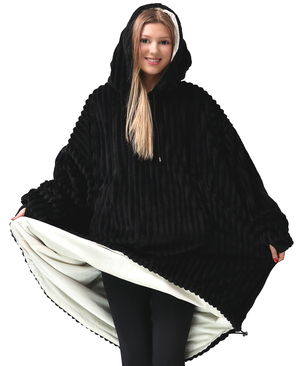 Nestl Oversized Wearable Reversible Color Blanket, 38