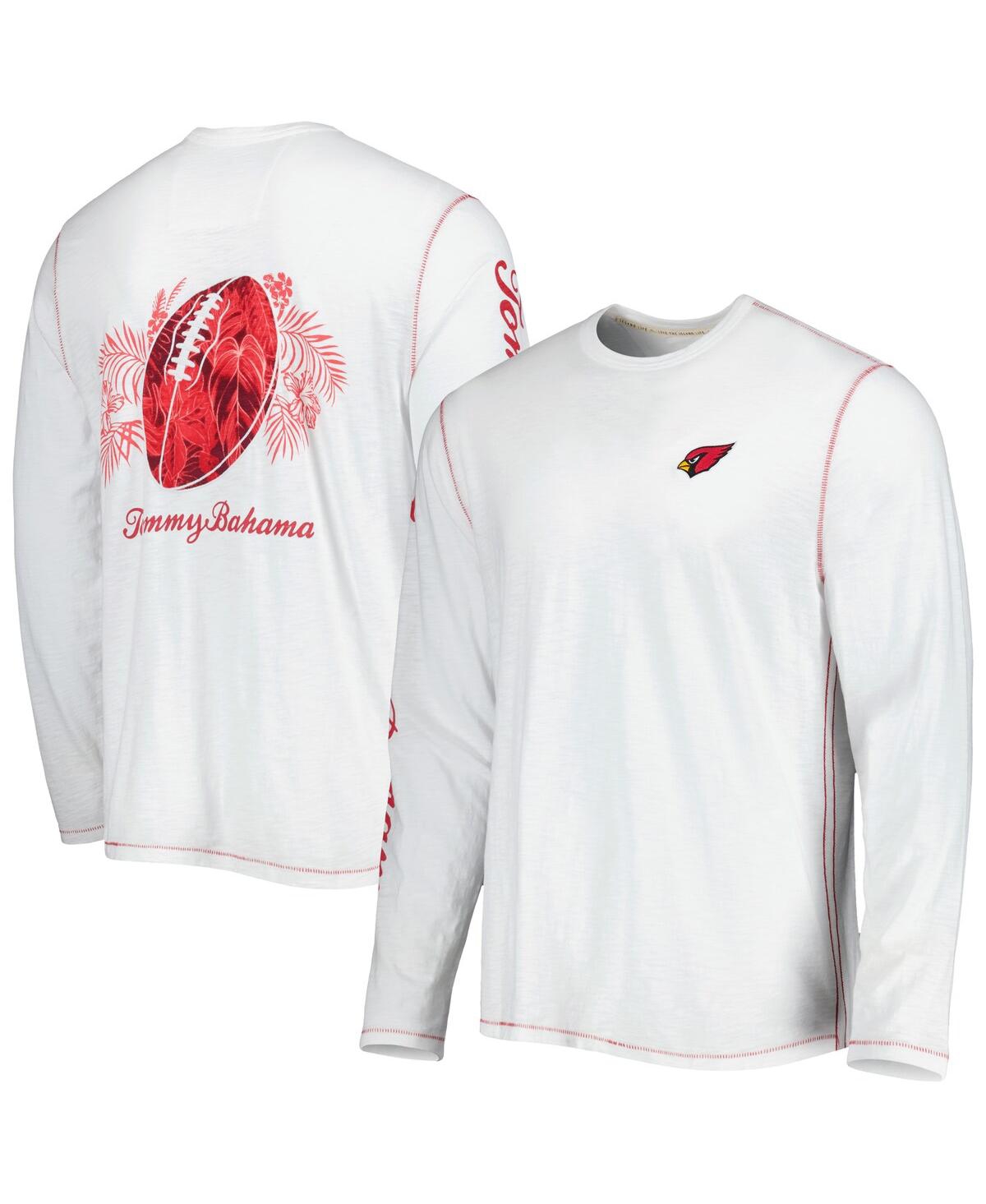 Shop Tommy Bahama Men's  White Arizona Cardinals Laces Out Billboard Long Sleeve T-shirt