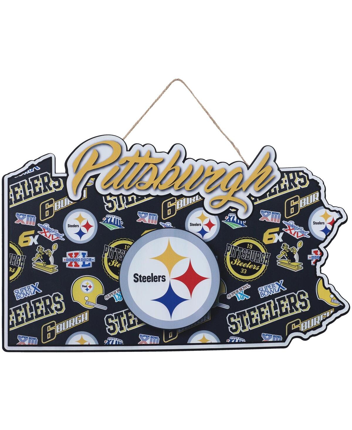 Foco Pittsburgh Steelers 10.5'' X 15'' Die-cut State Sign In Multi
