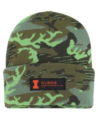 Nike Men's Camo Illinois Fighting Illini Veterans Day Cuffed Knit Hat ...