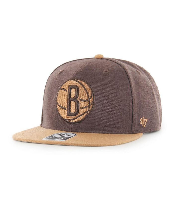 47 Brand Men s Brown Brooklyn Nets No Shot Two Tone Captain