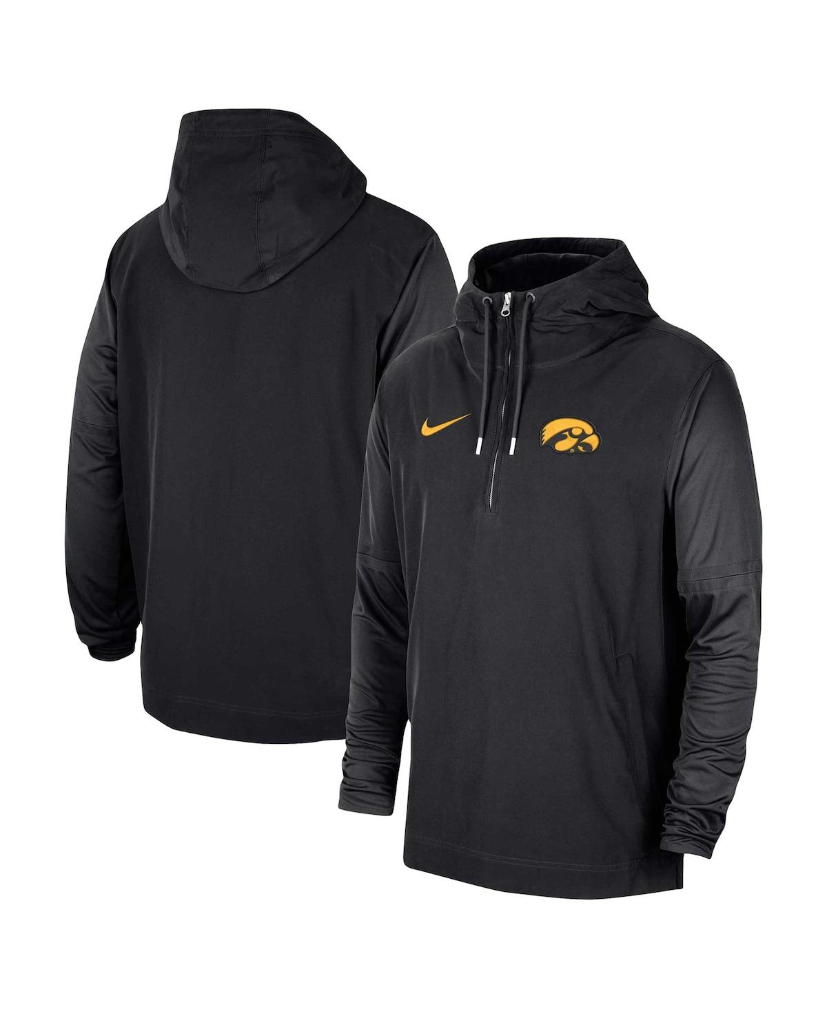 Nike Men's  Black Iowa Hawkeyes 2023 Coach Half-zip Hooded Jacket
