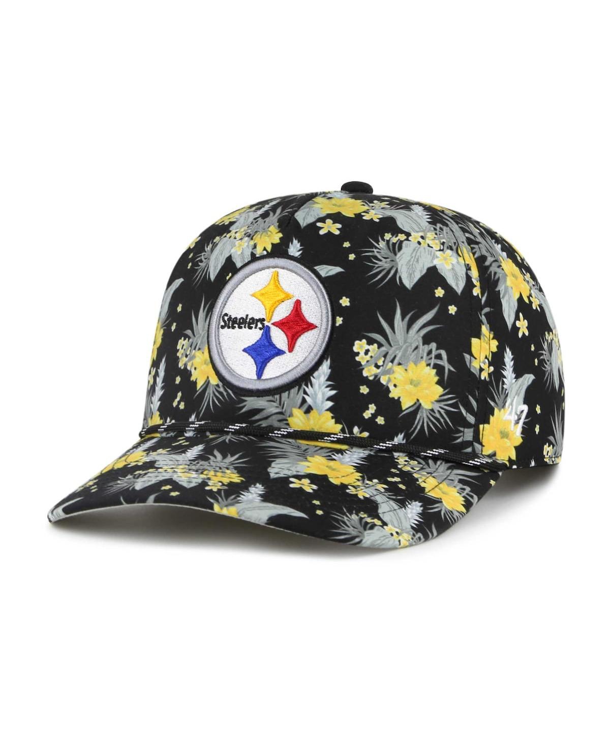 47 Brand Men's ' Black Pittsburgh Steelers Dark Tropic Hitch Adjustable Hat