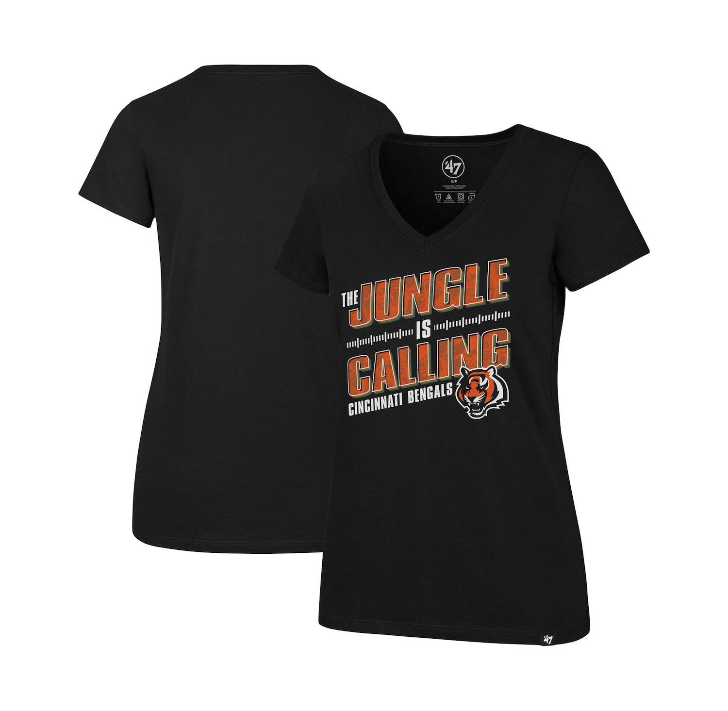 Women's Black Cincinnati Bengals Team Regional Ultra Rival V-Neck T-shirt