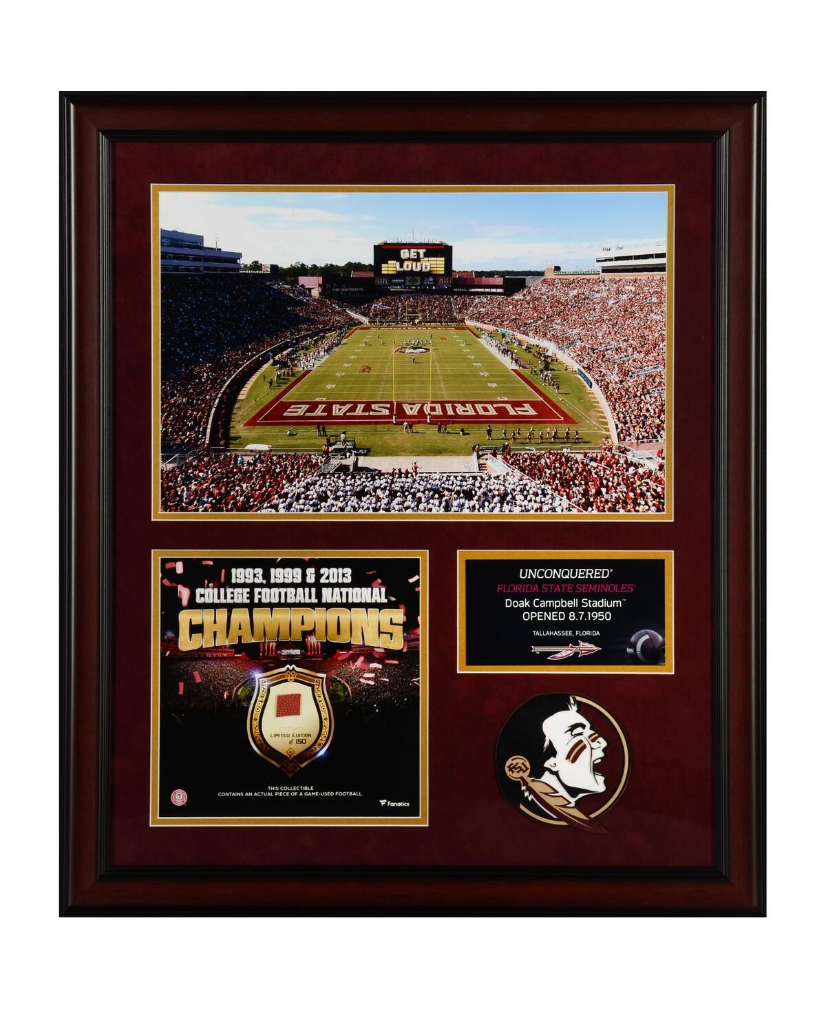 Fanatics Authentic Florida State Seminoles Framed 20" X 24" 3-time Football Champion Collage With Game-used Football In Multi