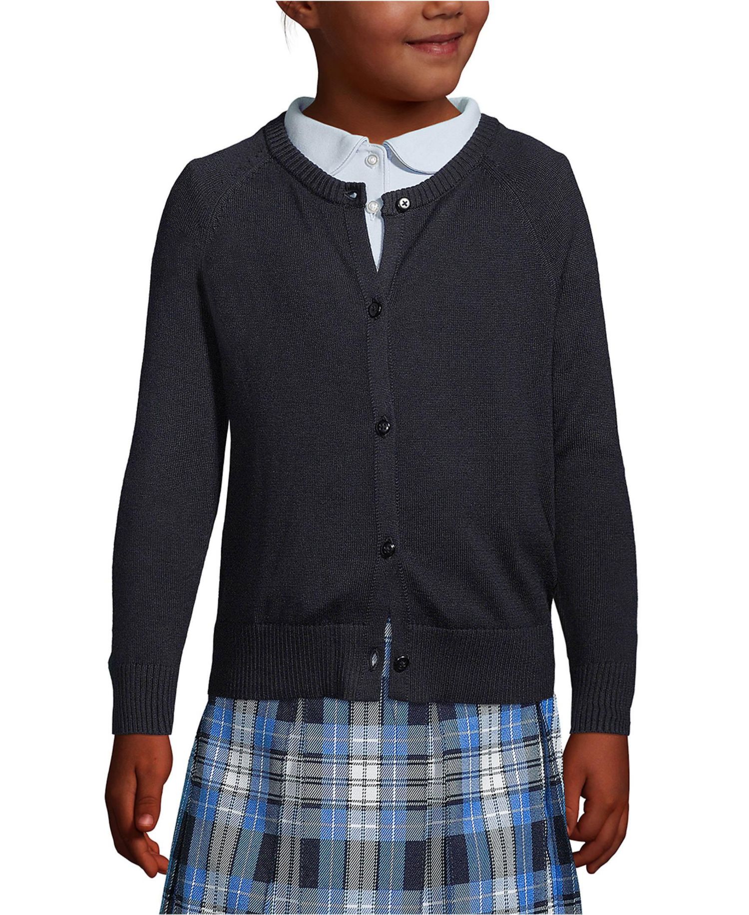Child School Uniform Girls Cotton Modal Cardigan Sweater