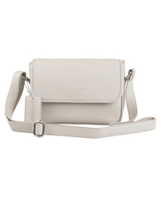 Pebbled Collection Kimberly Leather Flap Closure Handbag