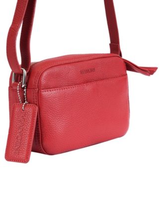Pebbled Collection Clara Leather Small Crossbody Bag