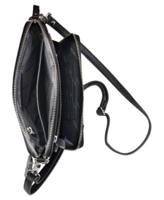 Pebbled Collection Valerie Leather Mini Crossbody Bag