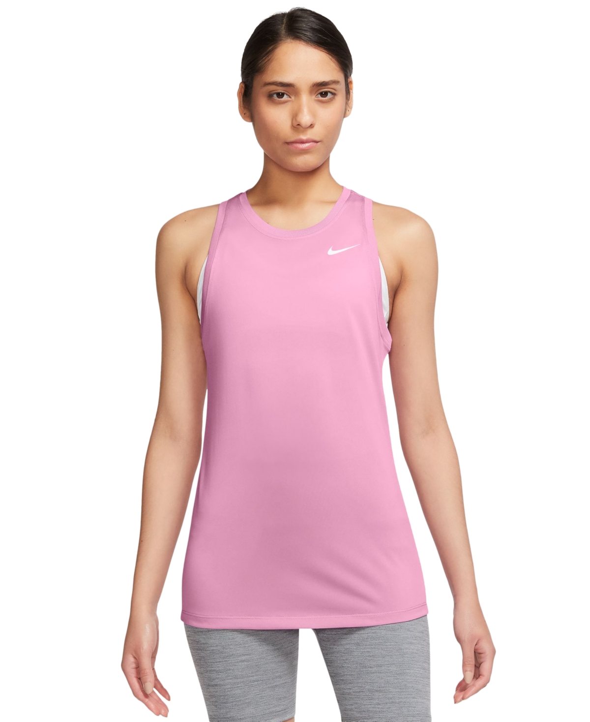 Shop Nike Women's Dri-fit Training Tank Top In Pink Rise,white