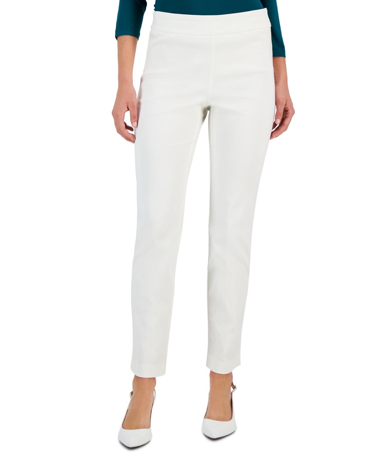 Jm Collection Women's Cambridge Woven Pull-on Pants, Created For Macy's In Neo Natural