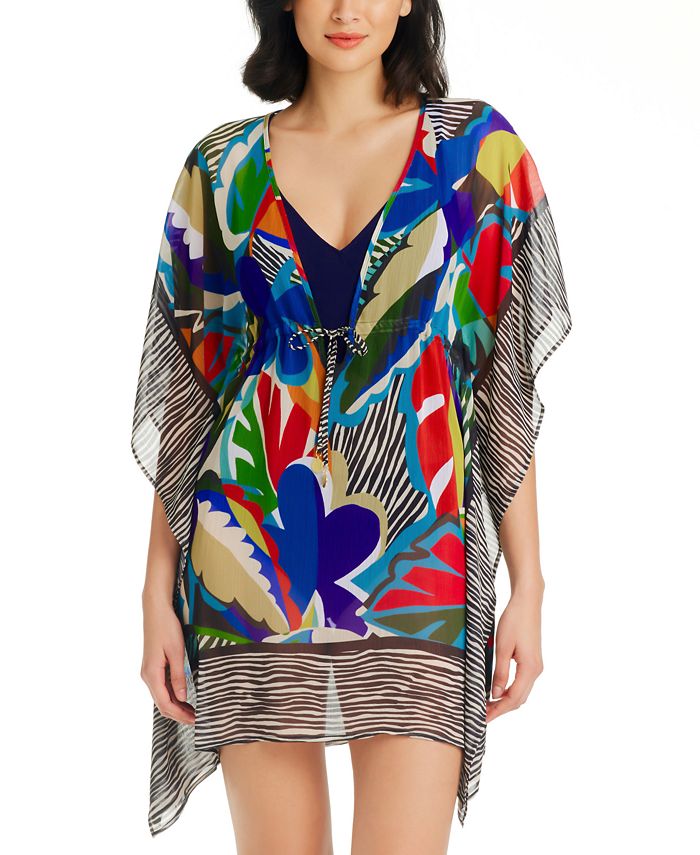 Bleu Rod Beattie Multi Run Wild Chiffon Caftan