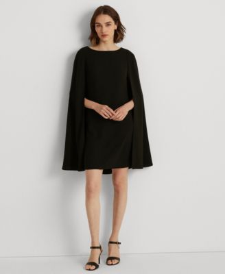 로렌 랄프로렌 Lauren Ralph Lauren Womens Georgette Cape Dress,Black