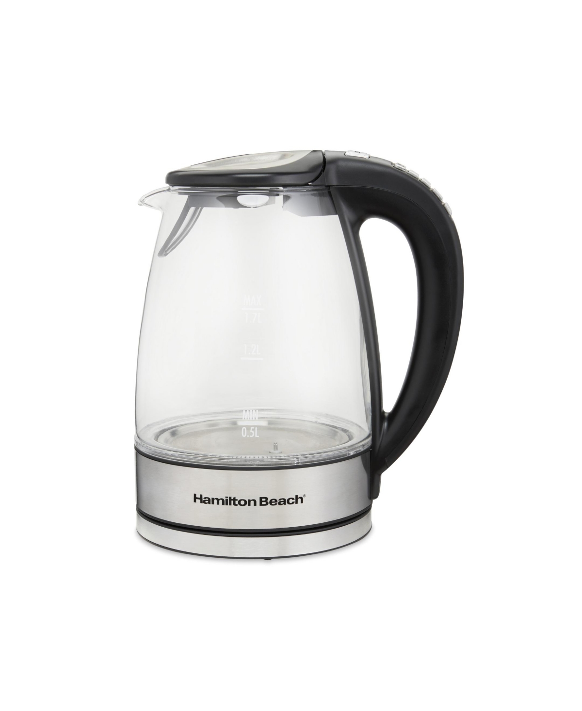 Hamilton Beach Variable Temperature Glass Kettle In Stainless Steel