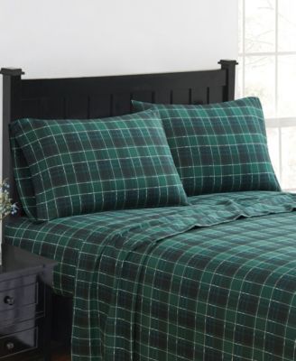 London Fog Super Soft Cotton Flannel 4 Piece Sheet Set, Full