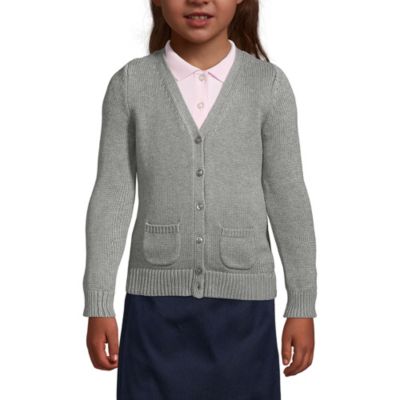 Girls School Uniform Cotton Modal Button Front Cardigan Sweater
