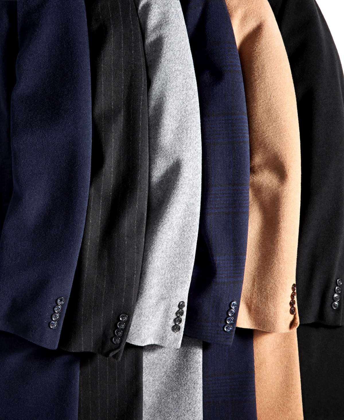 Shop Tommy Hilfiger Men's Addison Wool-blend Trim Fit Overcoat In Navy Plaid
