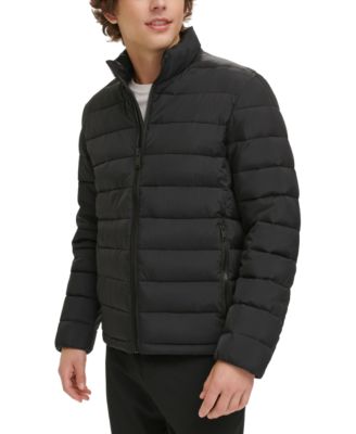 Men's Quilted Full-Zip Stand Collar Puffer Jacket 