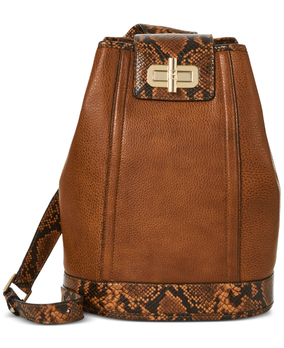Brahmin Maddie Saguaro Embossed Leather Backpack In Cognac