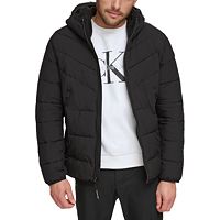 Calvin Klein Men's Chevron Stretch Jacket With Sherpa Lined Hood (4 Colors) only .99: eDeal Info