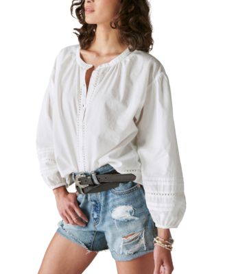 Lucky Brand - Women's Relaxed Button-Front Blouse