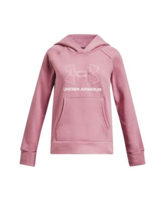 Under Armour Big Girls Armour Fleece Iridescent Big Logo Hoodie - Macy's