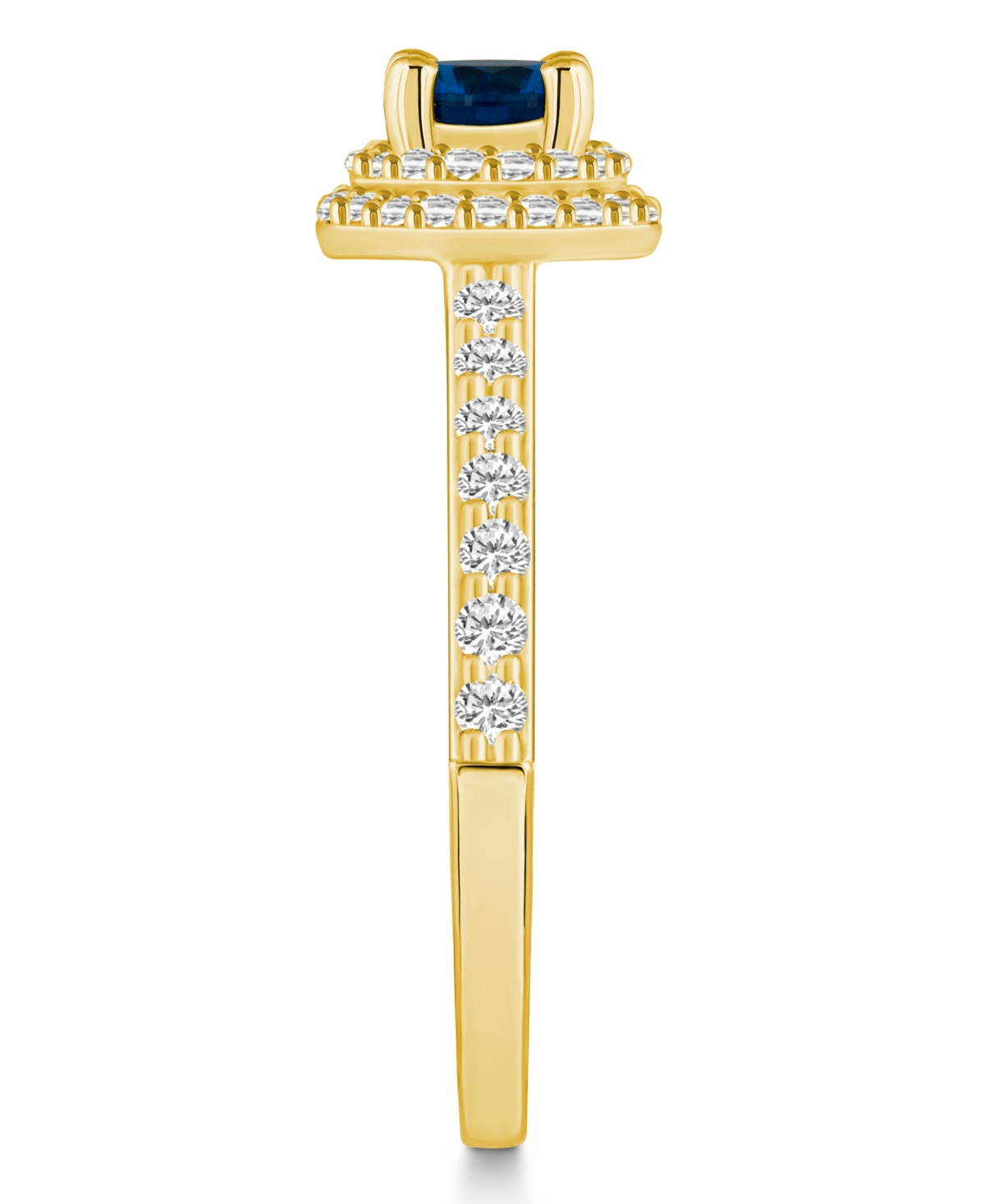 Macy's Sapphire (5/8 Ct. t.w.) and Diamond (1/2 Ct. t.w.) Halo Ring