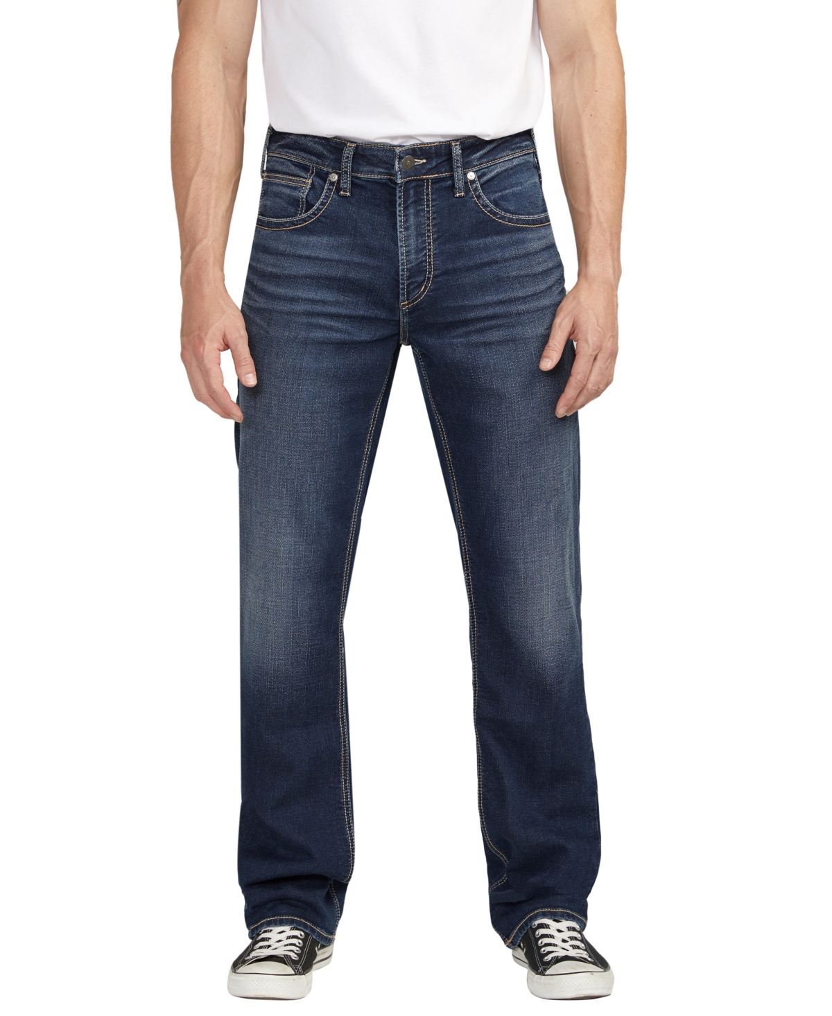 Shop Silver Jeans Co. Men's Grayson Classic Fit Straight Leg Jeans In Indigo