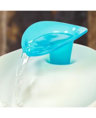 Pet Water Fountain for Cats and Dogs, White/Blue