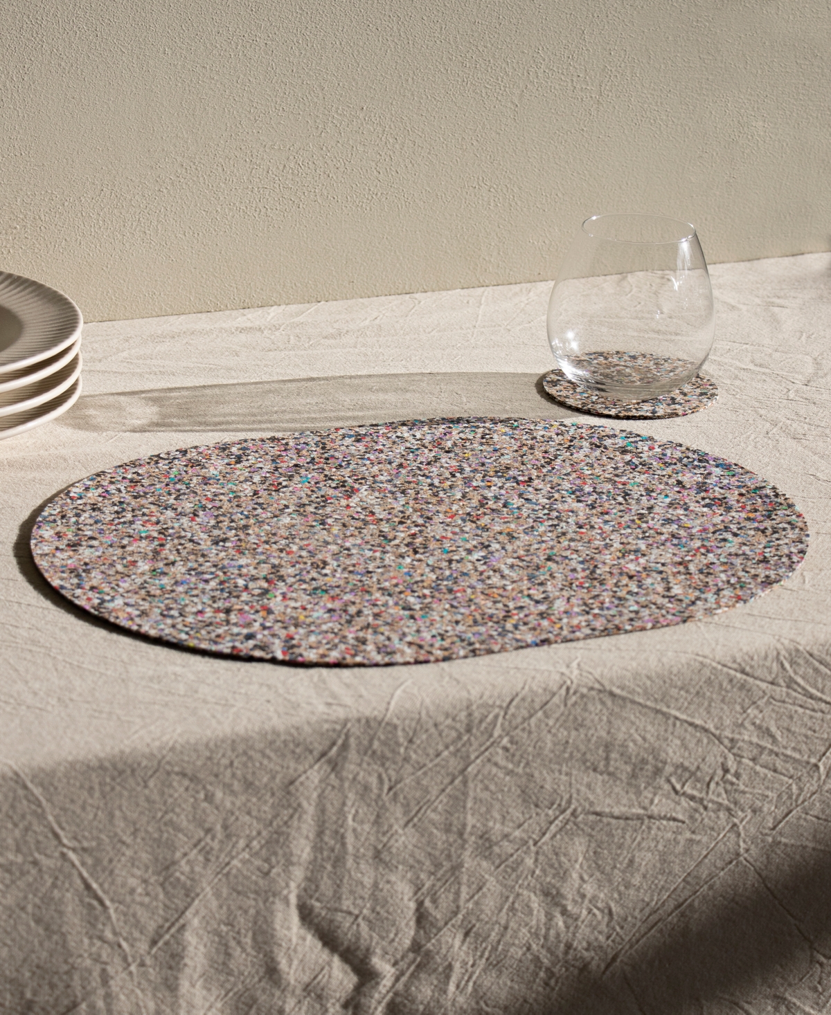 Shop Liga Set Of 4 Oval Beach Clean Placemats In Multi