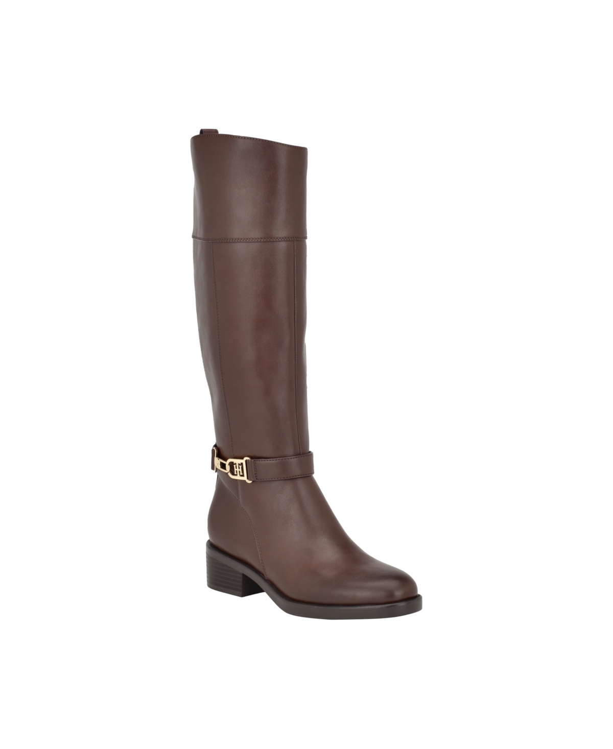 Tommy Hilfiger Women's Ionni Casual Riding Boots In Cognac
