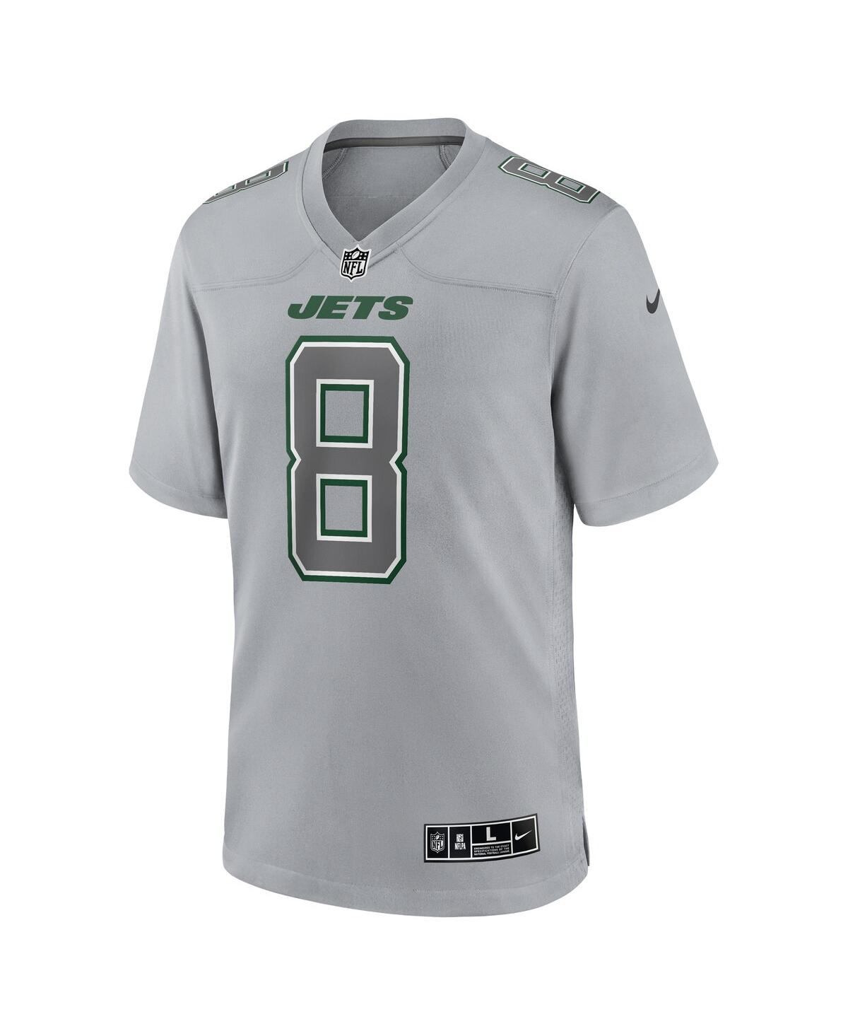 Men's Nike Aaron RodgersNew York Jets Atmosphere Fashion Game Jersey - Heather Gray