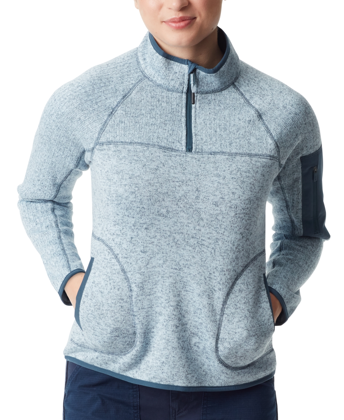 Bass Outdoor Women's Mixed-Media Pullover Sweater