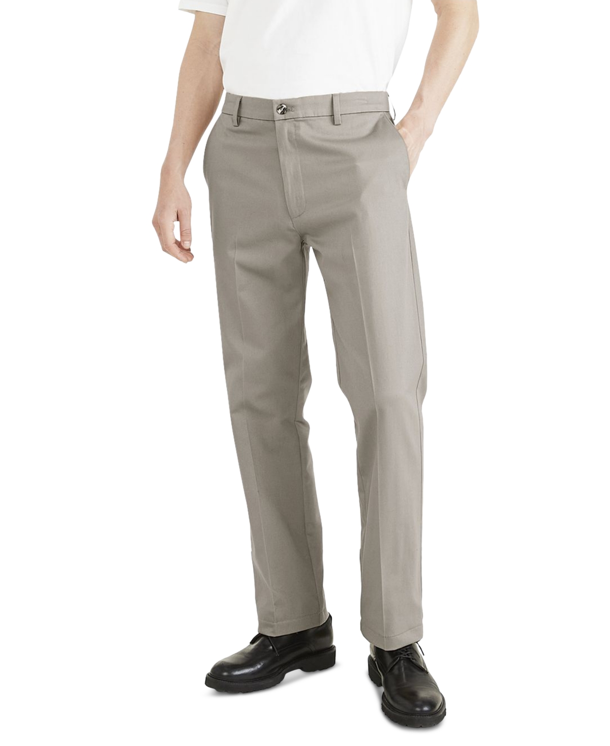 Men's Signature Classic Fit Iron Free Khaki Pants with Stain Defender - Cloud