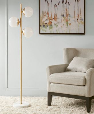Holloway 3-Globe Light Floor Lamp with Marble Base
